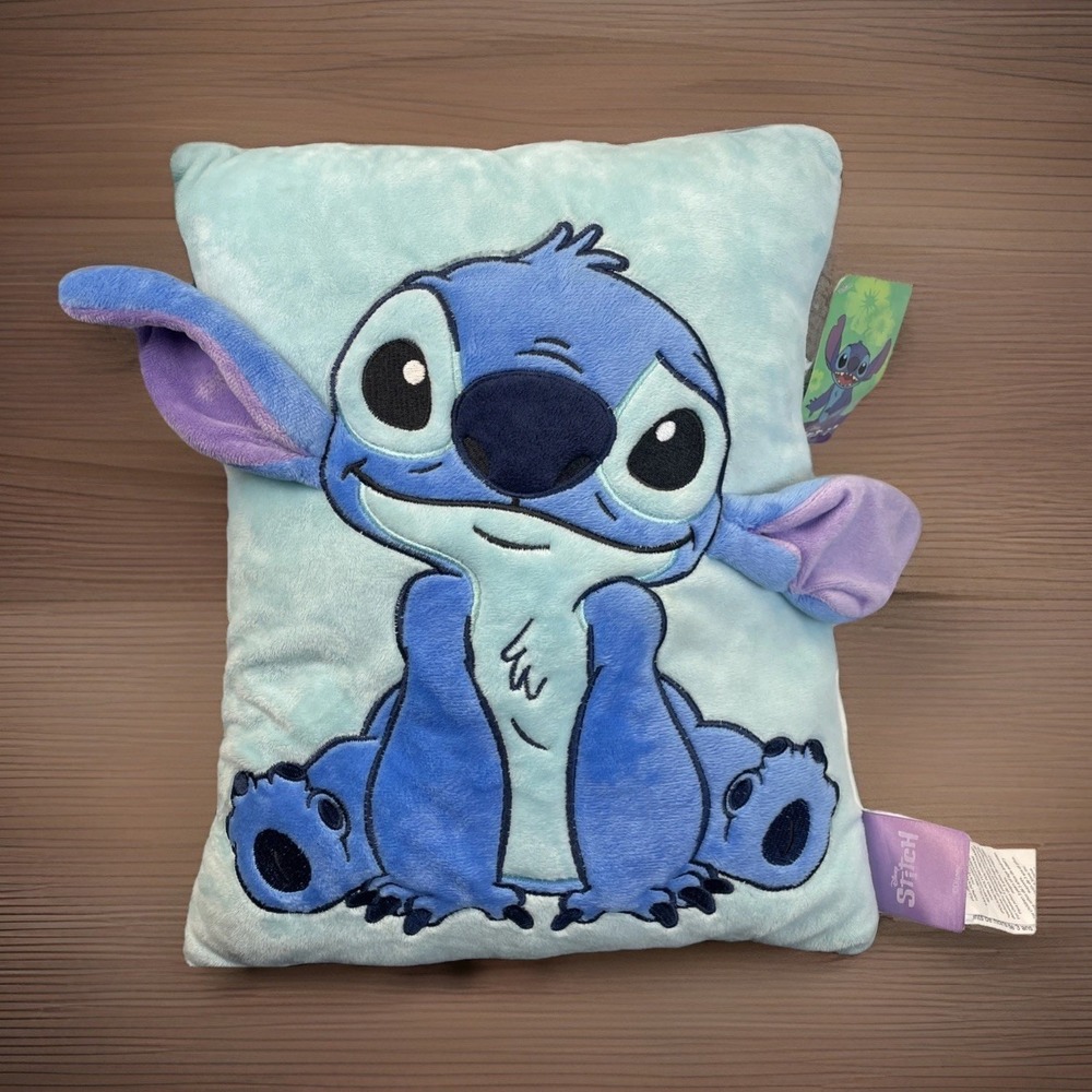 NWT Disney Lilo & Stitch 3D Snuggle Pillow - Super Soft  15x 11" Travel Bedroom